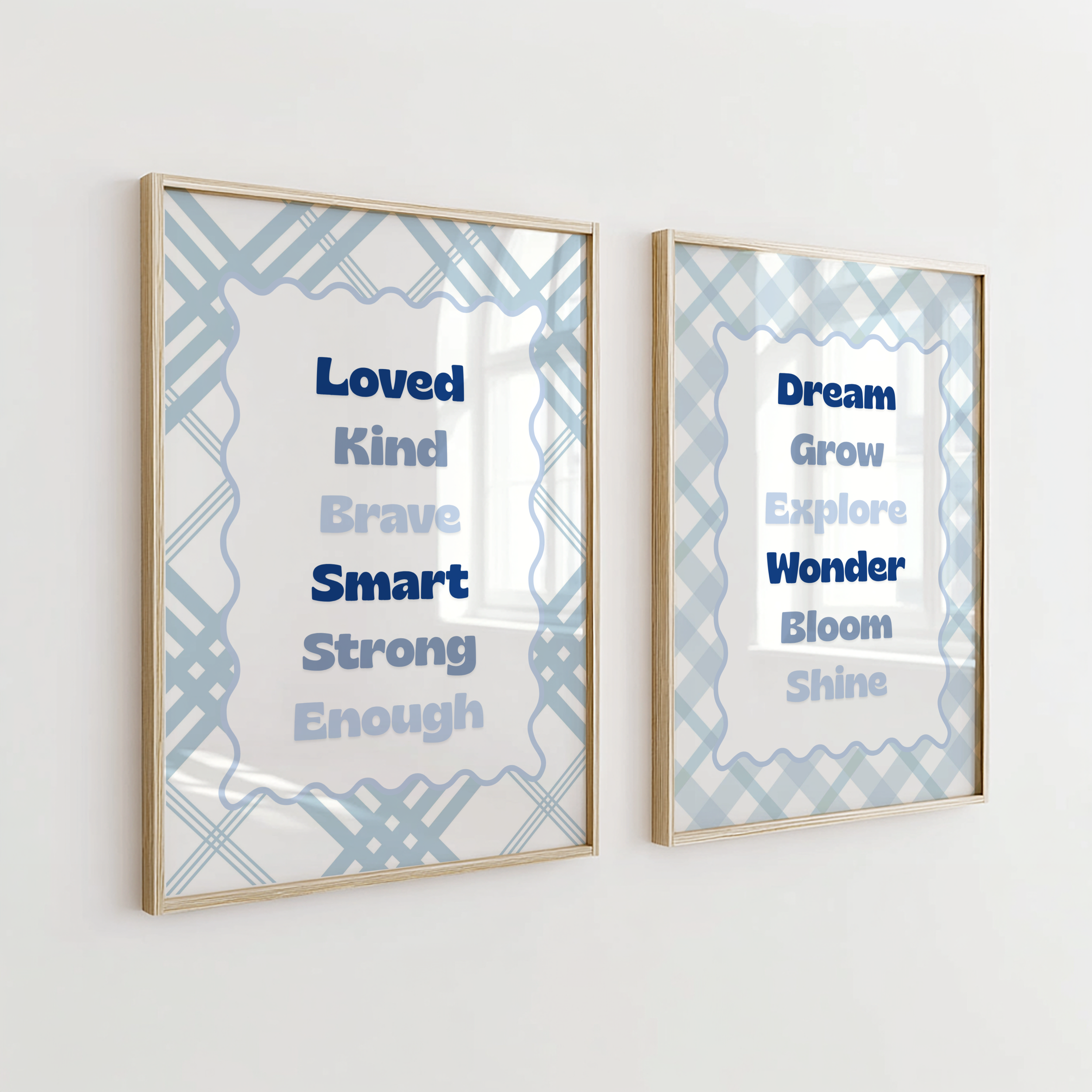 Pastel Blue Affirmation Print Set