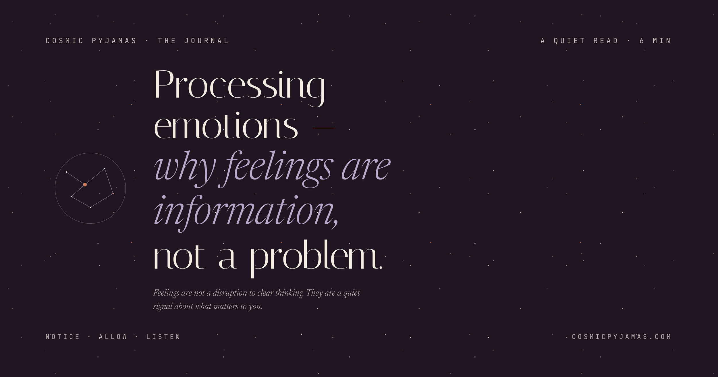Processing emotions as an adult — why feelings are information, not a problem