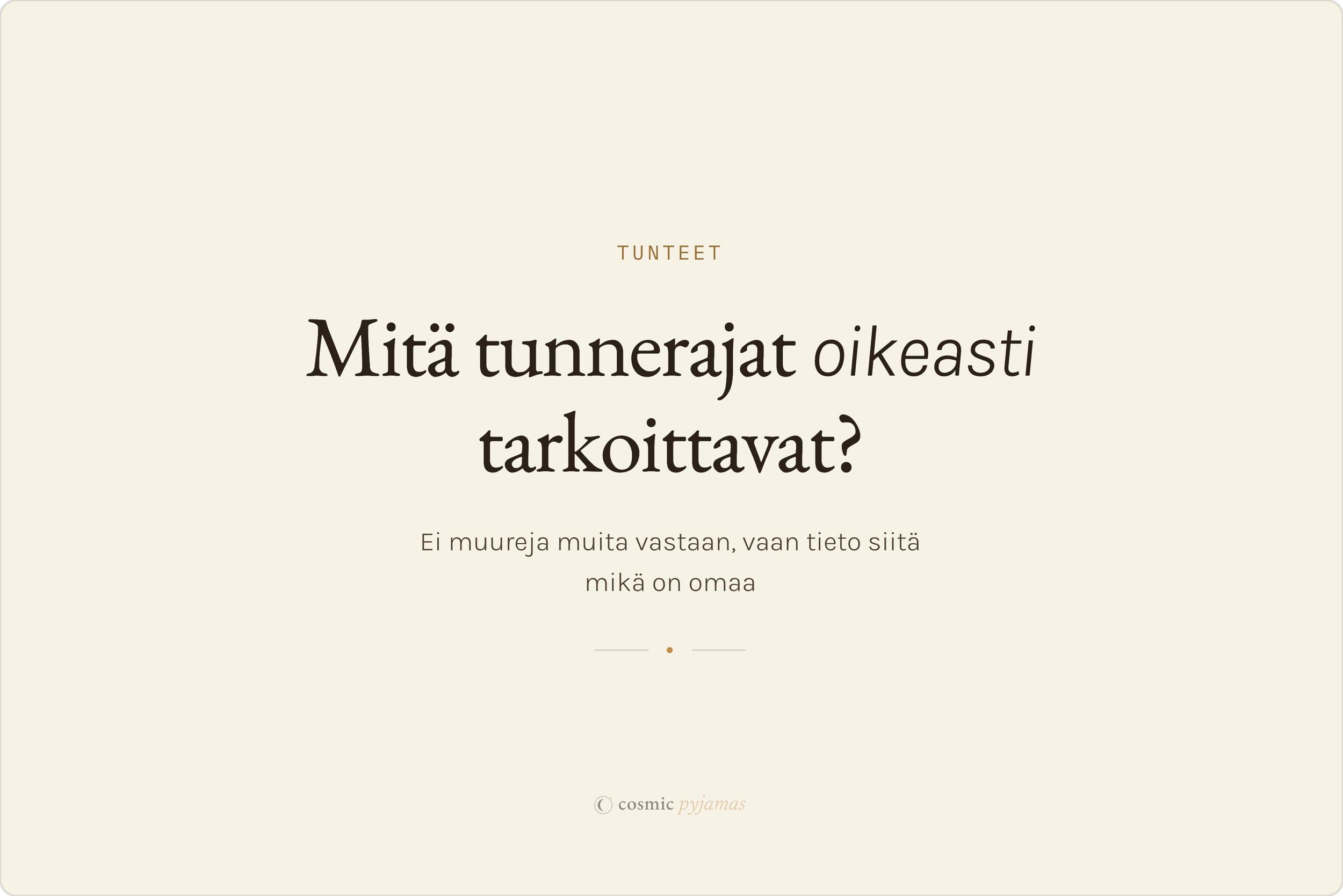 Mitä tunnerajat oikeasti tarkoittavat?