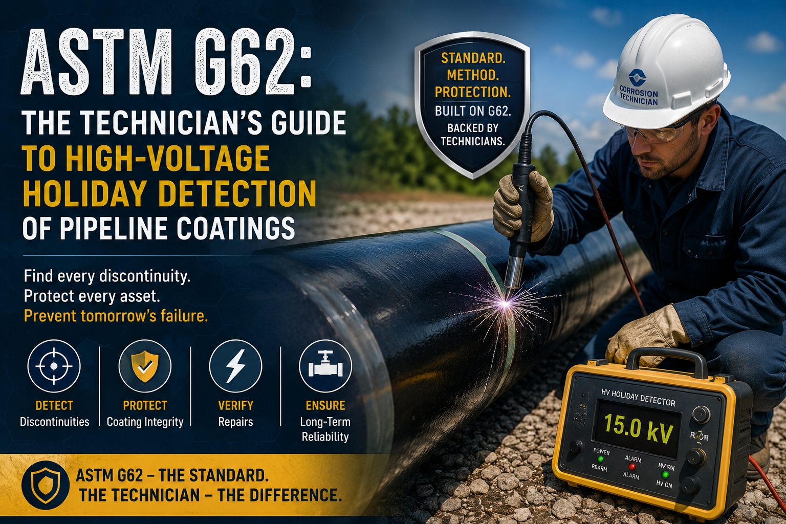 ASTM G62: The Technician’s Guide to High-Voltage Holiday Detection of Pipeline Coatings