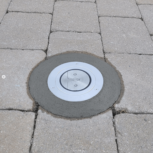 Stainless Steel Retractable Bollard in Ground in Toronto and GTA