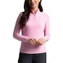 Ibkul 80000 Long Sleeve Zip Mock Neck Golf Shirt - Colour: Candy Pink - Size: XL