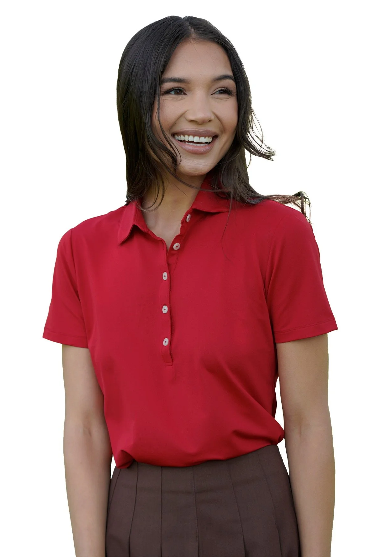 Greg Norman Ladies Freedom Micro Pique Short Sleeve Polo
