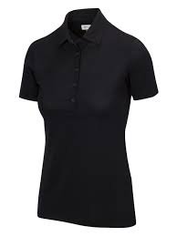 Greg Norman Women's Freedom Micro Pique Short Sleeve Polo - Black