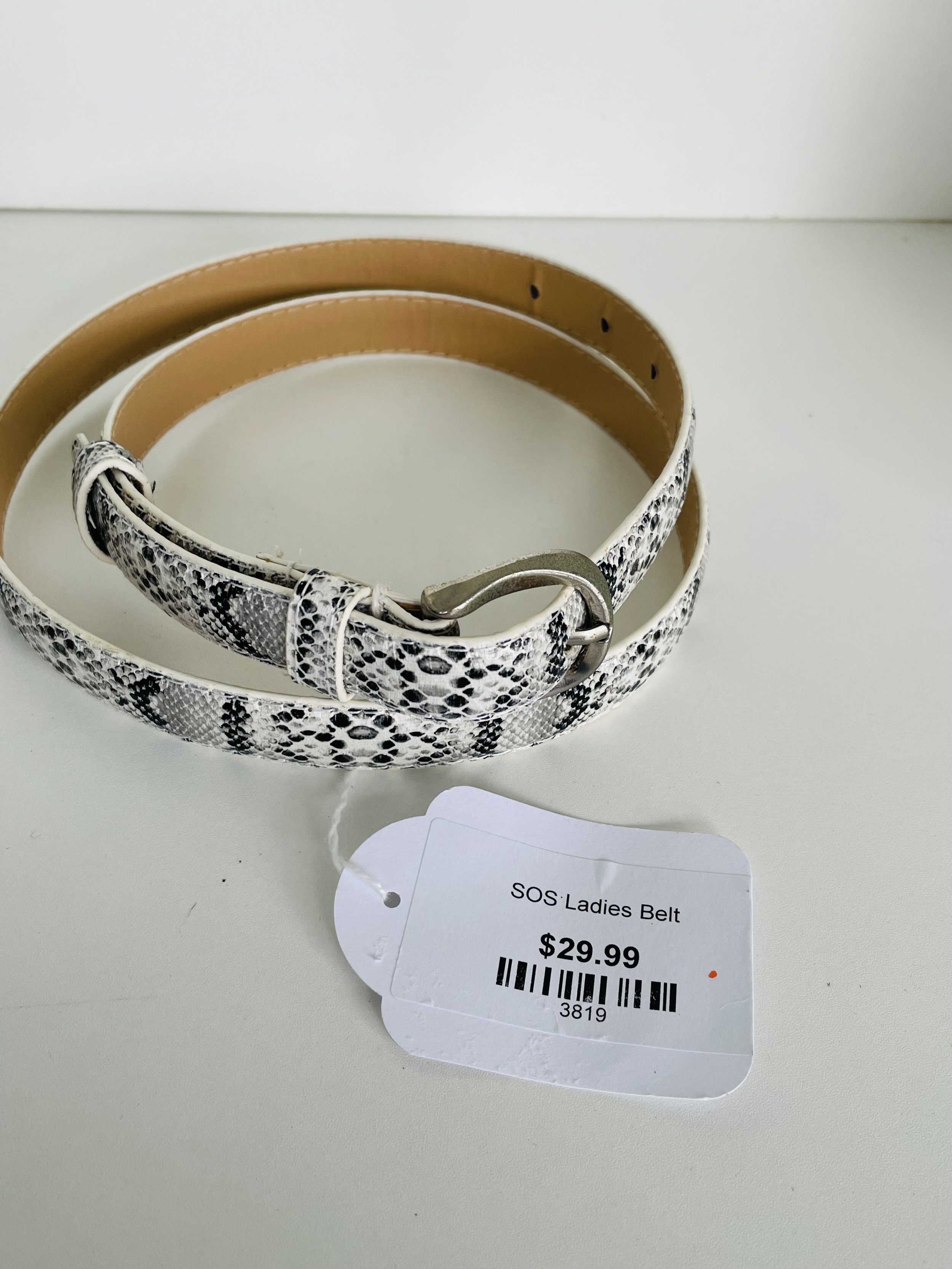 SOS (Swing Out Sister) Women’s Belt - Black & White