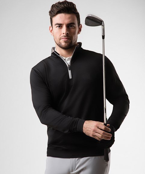 Glenmuir Mens Quarter Zip Lightweight Performance Golf Midlayer g.WICK