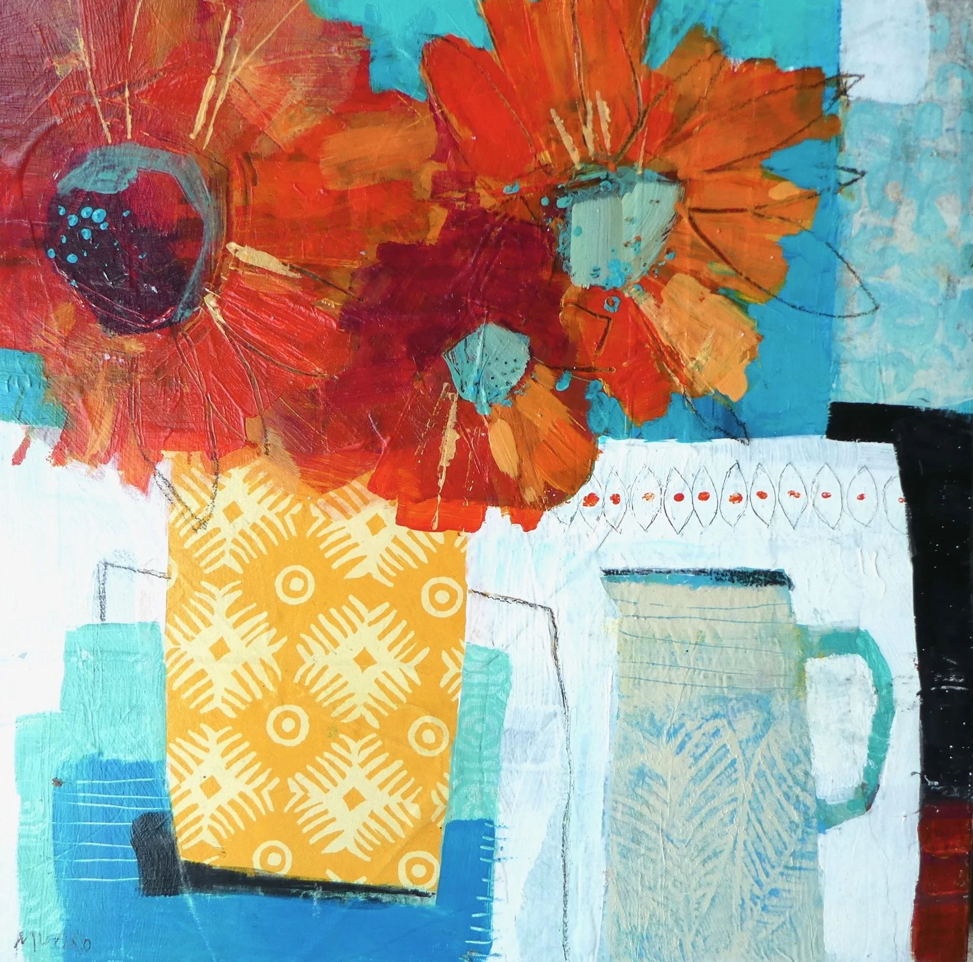 JanMunroArtistBigOrangeflowers