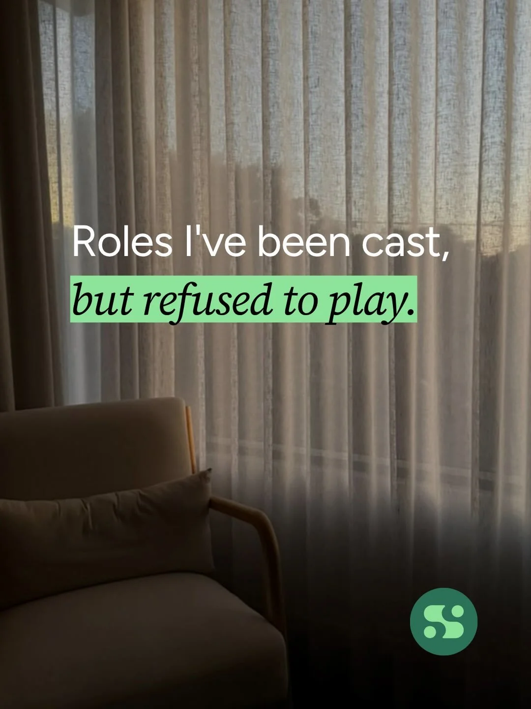 Roles I&rsquo;ve been cast but refused to play. 

Might be time for a new script. 

What do you think?!