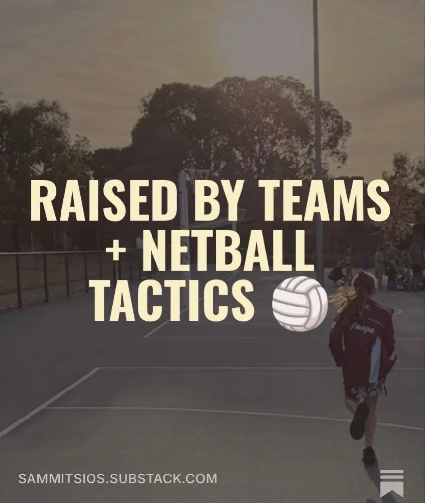 Latest Substack is out: 
Raised by Teams + Netball Tactics 🏐

&ldquo;. . . It empowers and encourages each individual to learn and unlock their own potential first, while being nurtured to collectively navigate the different parts of the group in th