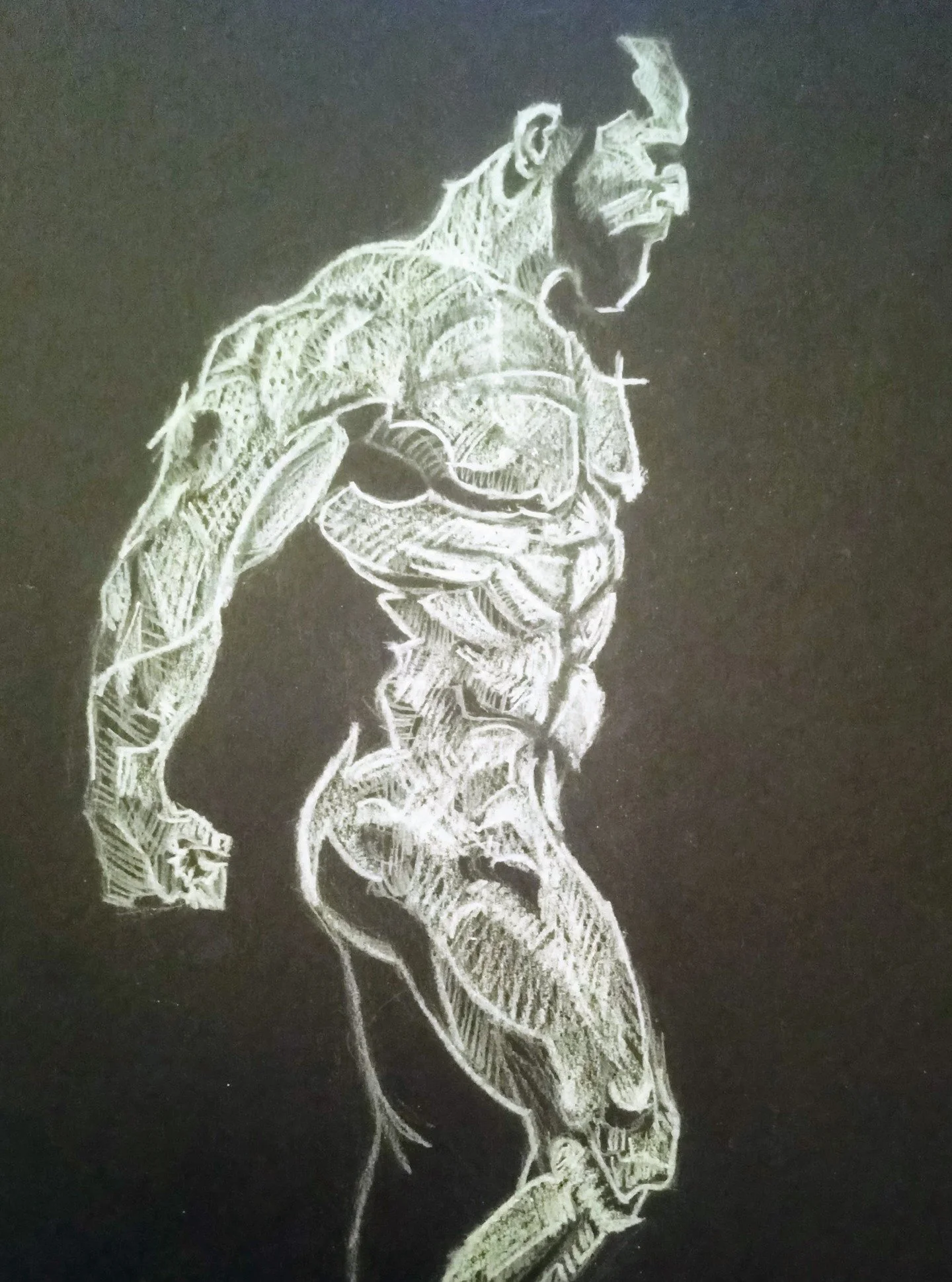 Anatomy study. After Jeff Watts. Prismacolor on black mixed media paper.

#art #artist #drawing #anatomy #humanfigure #coloredpencil #wattsonbridgman