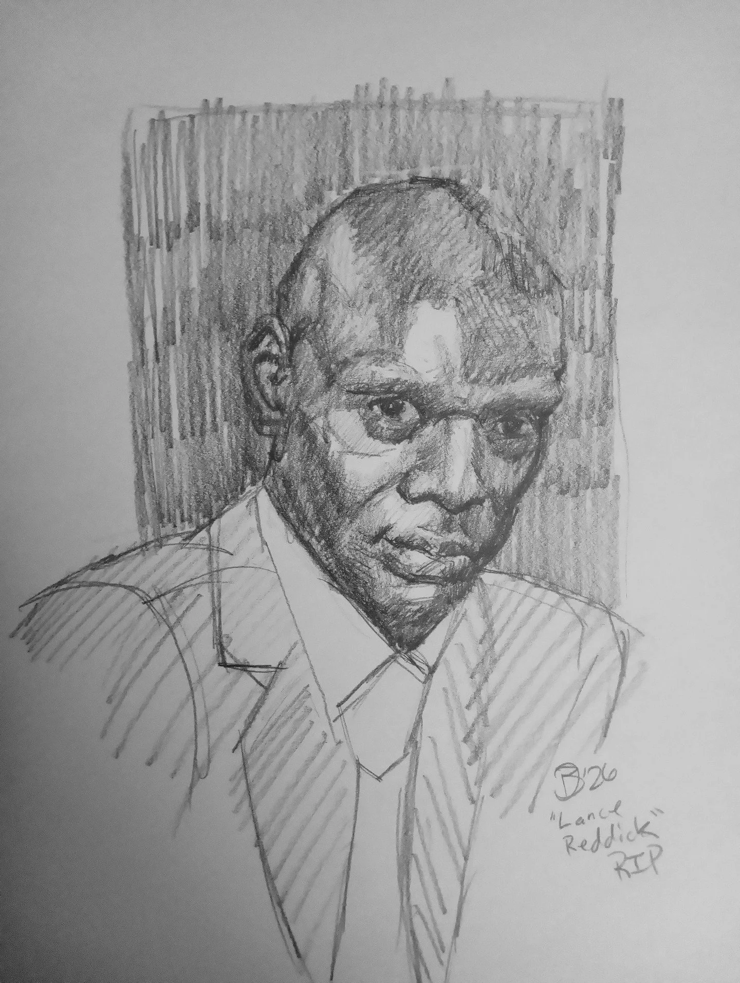 Lance Reddick portrait sketch. RIP. Graphite on Strathmore drawing paper.

#art #artist #fanart #portrait #graphite #thewire #johnwick #sketch #celebrity #pencilart