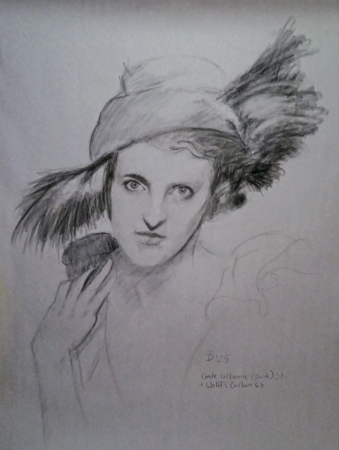 Master Study of Portrait of Daisy Fellowes, after John Singer Sargent. Charcoal on Newsprint.

#art #artist #portrait #charcoal #drawing #johnsingersargent #masterstudy