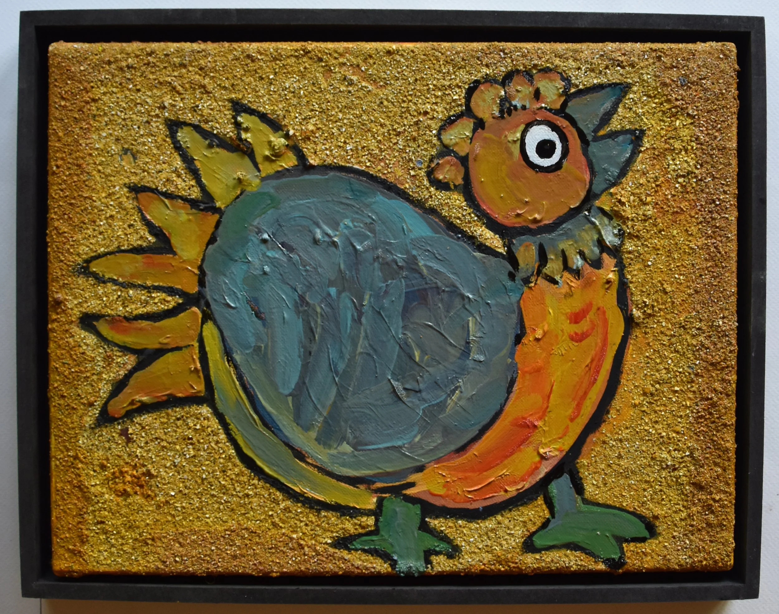 Poule n° 30, Huile sur toile, 30 x 40 cm