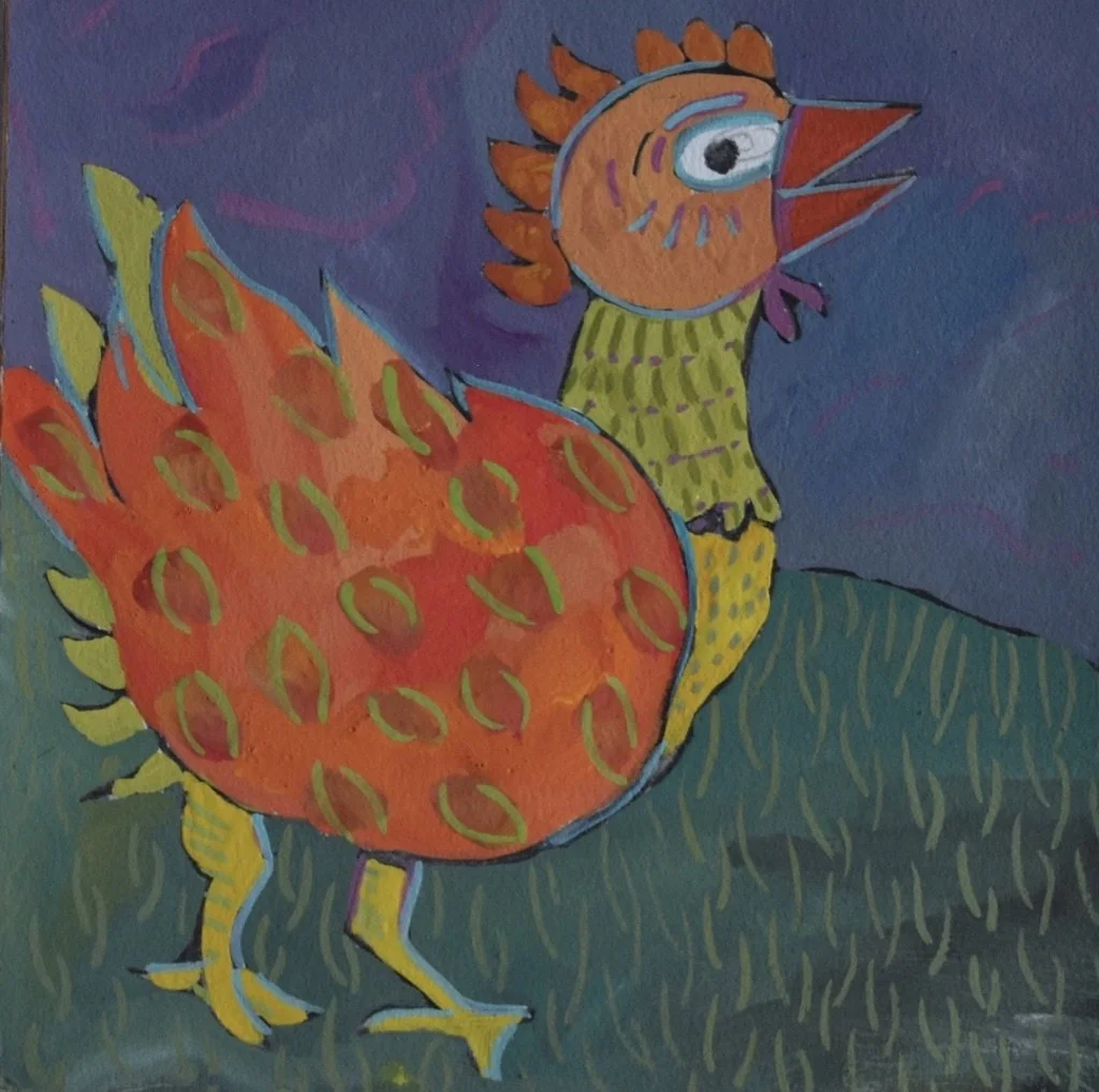Poules 24 - 30 x 30 cm