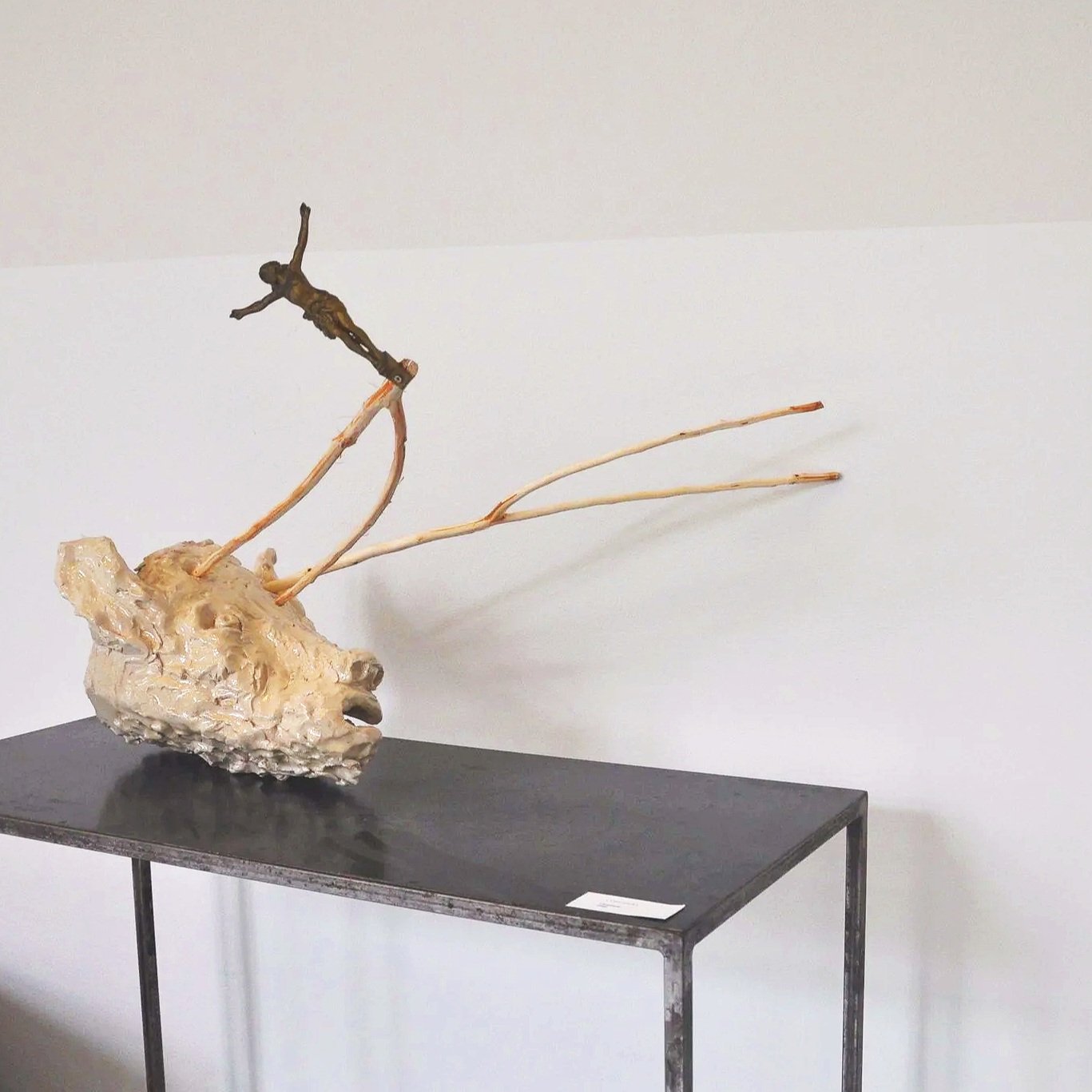Céramique, bois, métal "Fly little bird" 