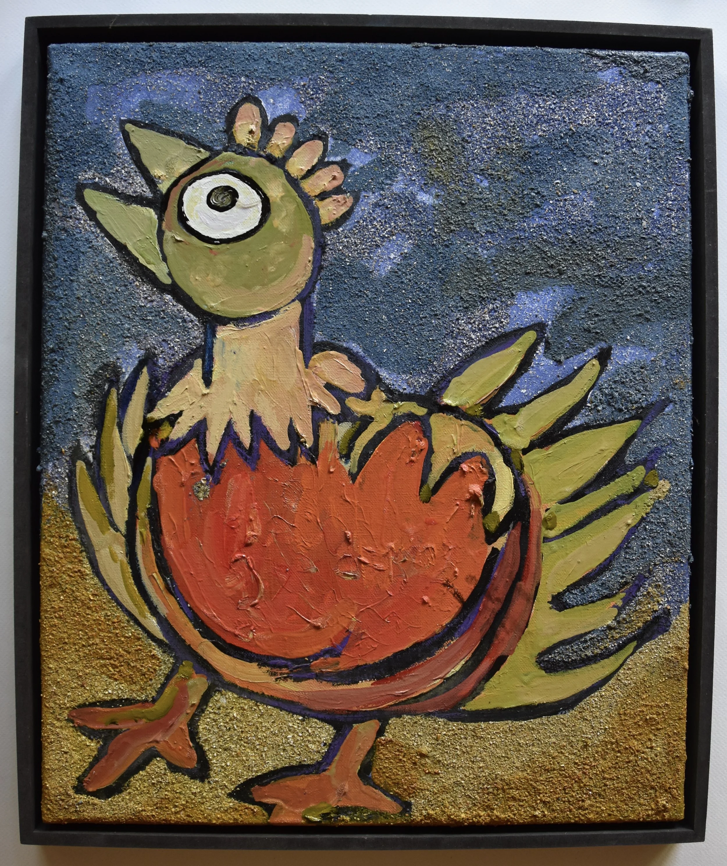 Poule n° 23, Huile sur toile, 40 x 50 cm