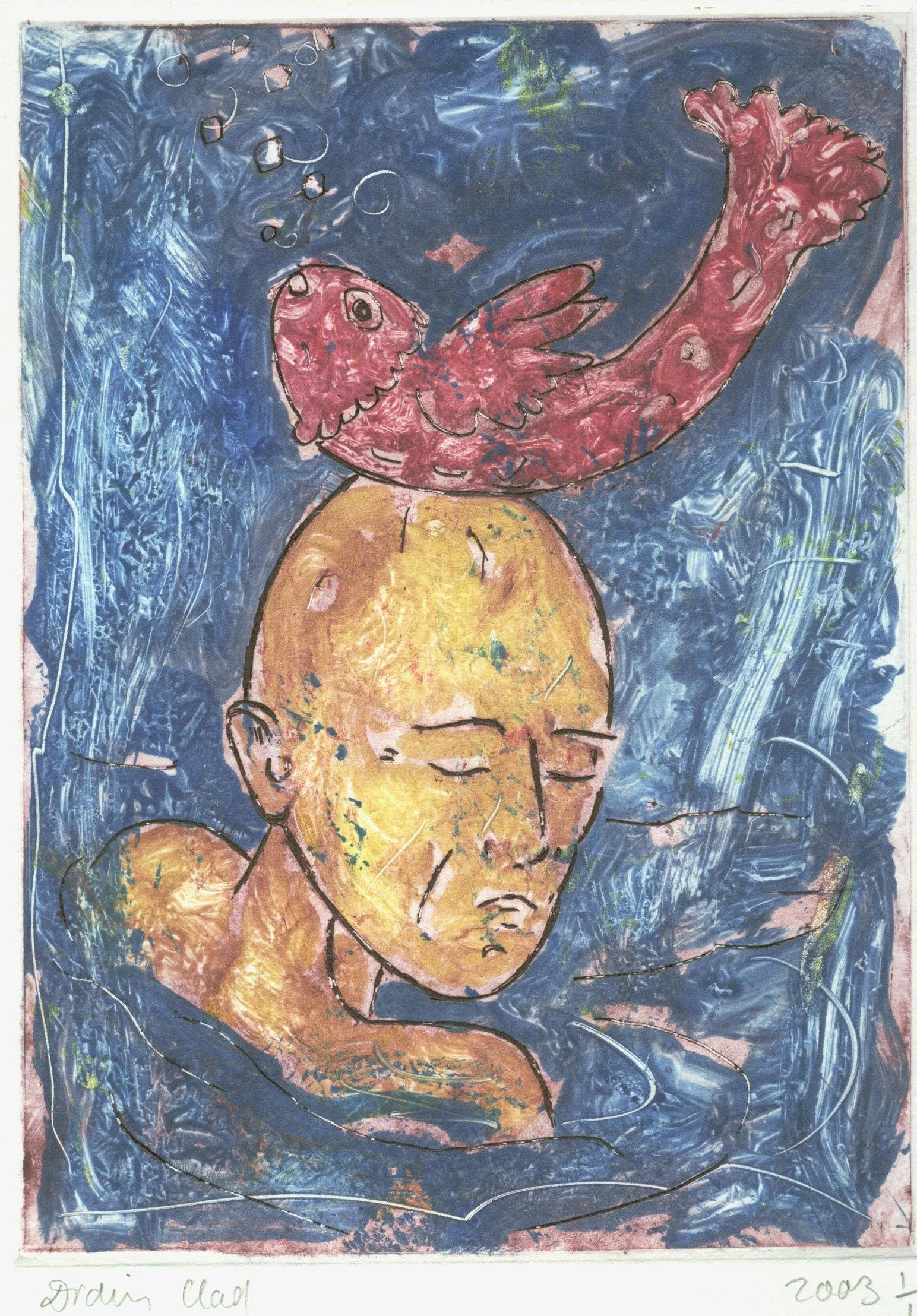 Jonas "Le petit poisson", estampe 