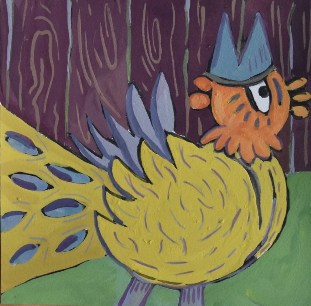 Poules 14 - 30 x 30 cm