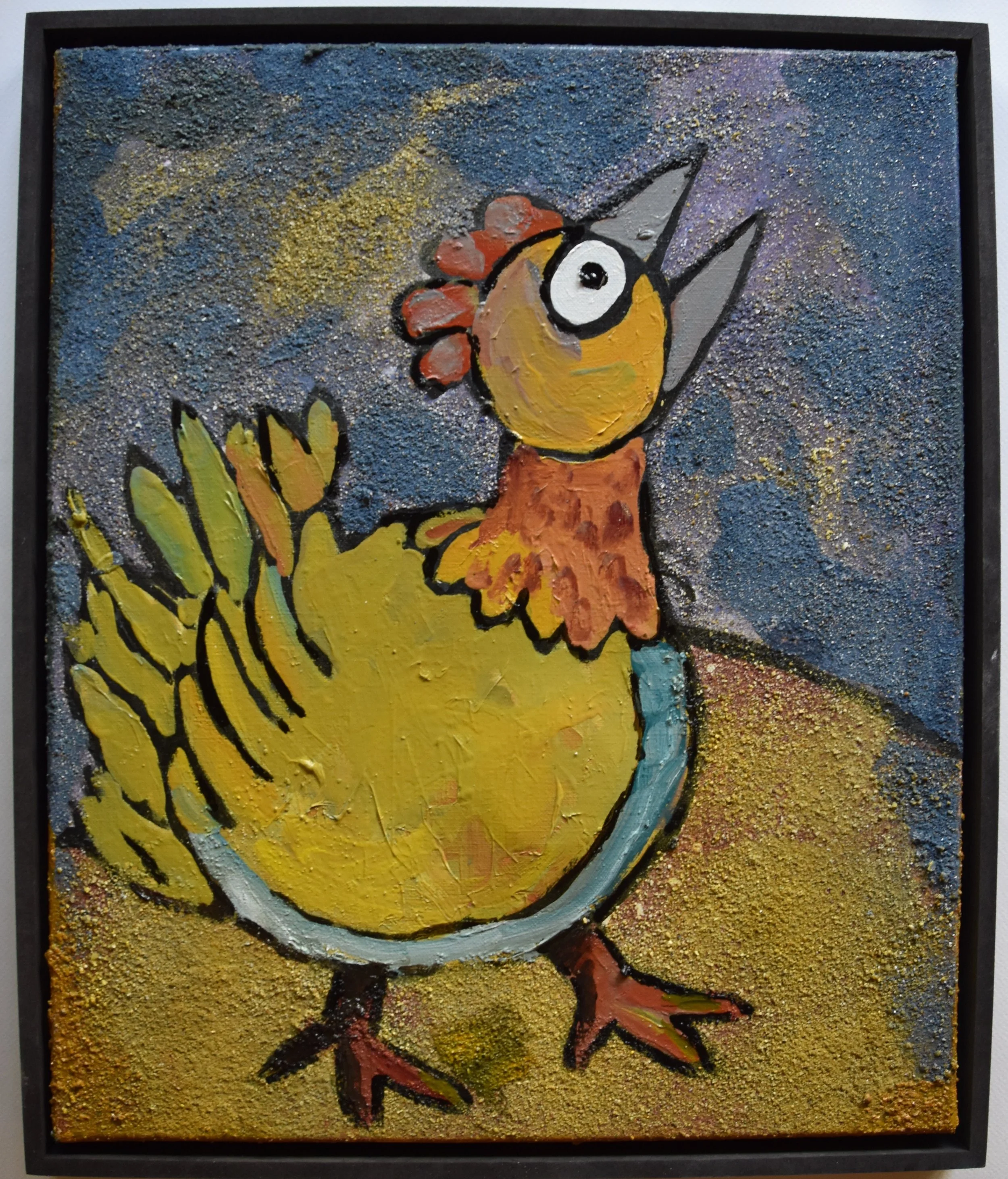 Poule n° 18, Huile sur toile, 40 x 50 cm