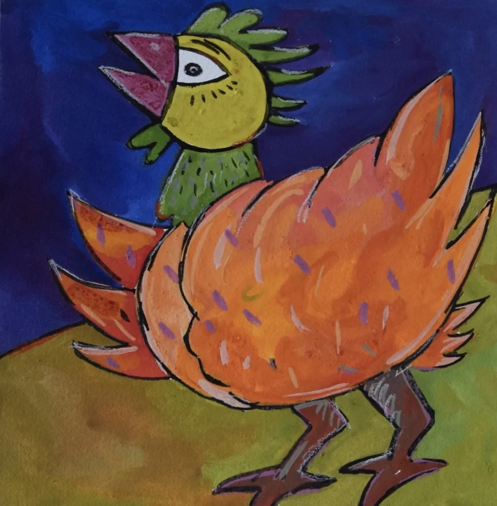 Poules 18 - 30 x 30 cm