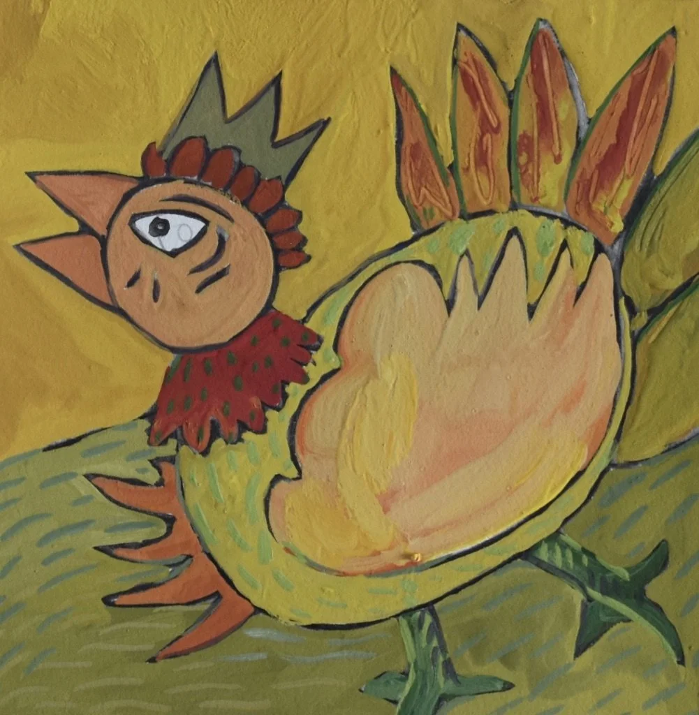 Poules 16 - 30 x 30 cm