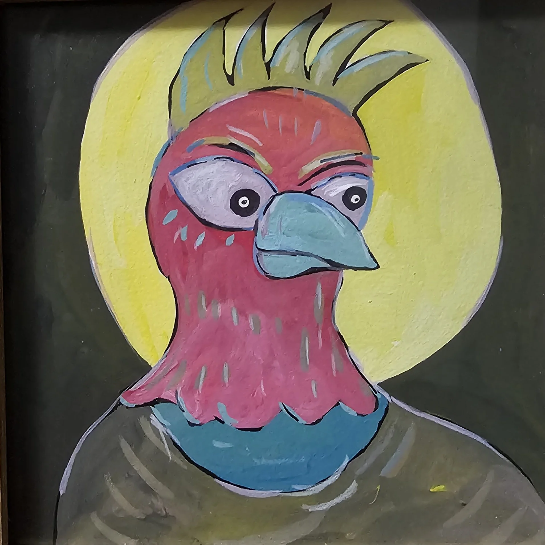 Poules 43 - 30 x 30 cm - 75€ (hors cadre et livraison)