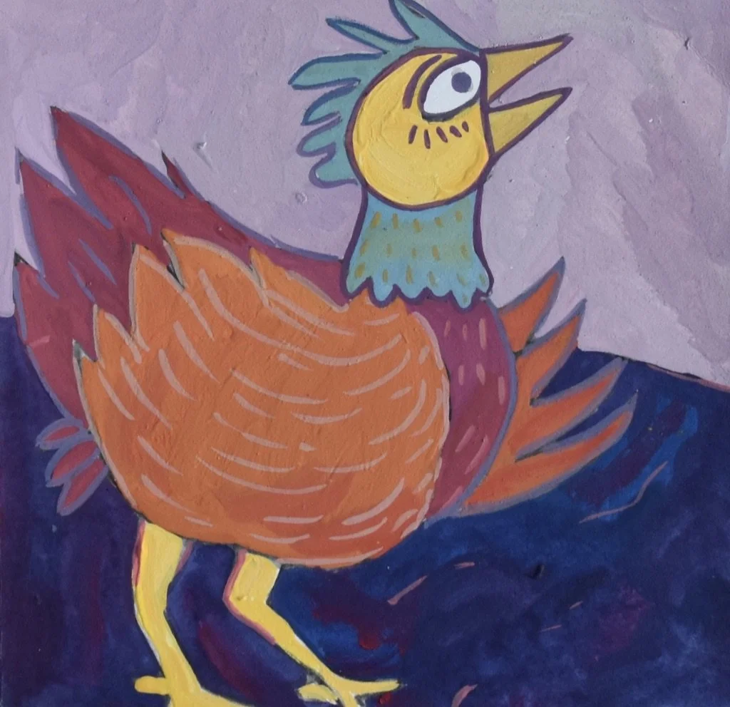 Poules 12 - 30 x 30 cm