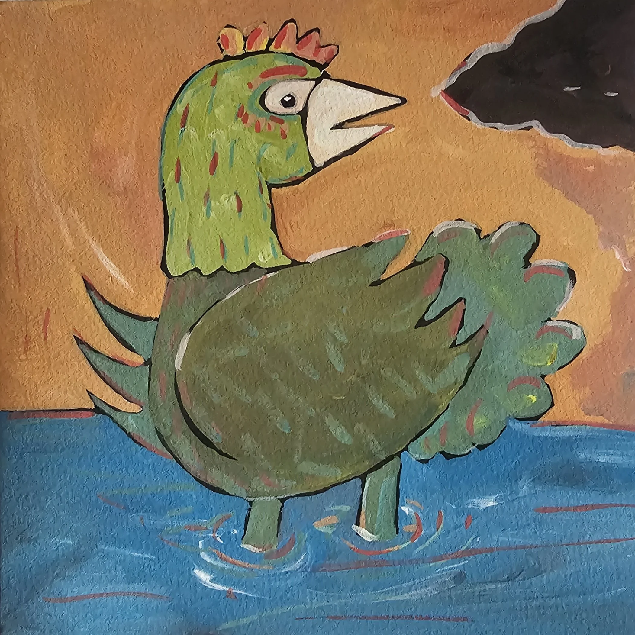Poules 84 - 30 x 30 cm - 75€ (hors cadre et livraison)