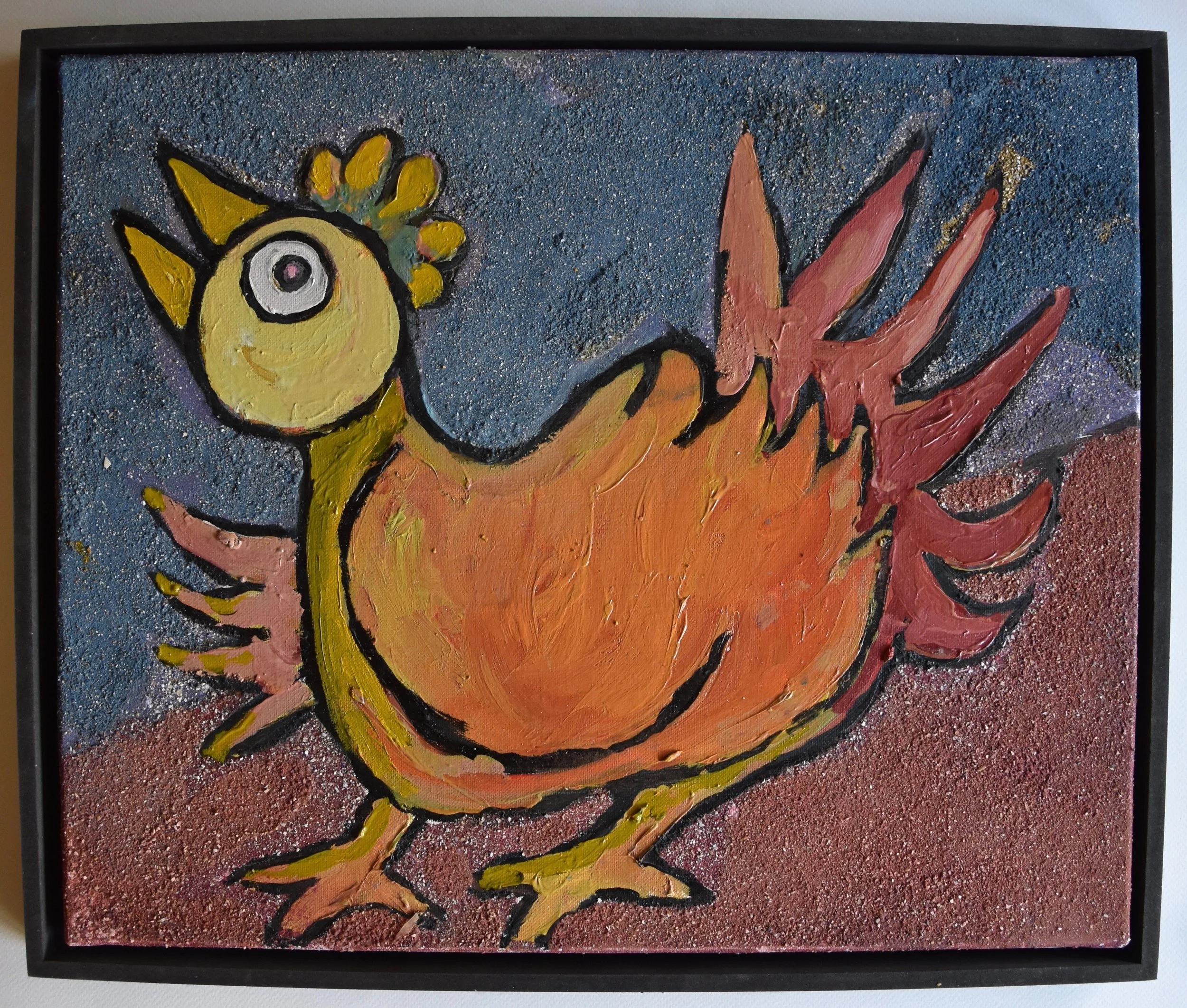 Poule n° 16, Huile sur toile, 40 x 50 cm