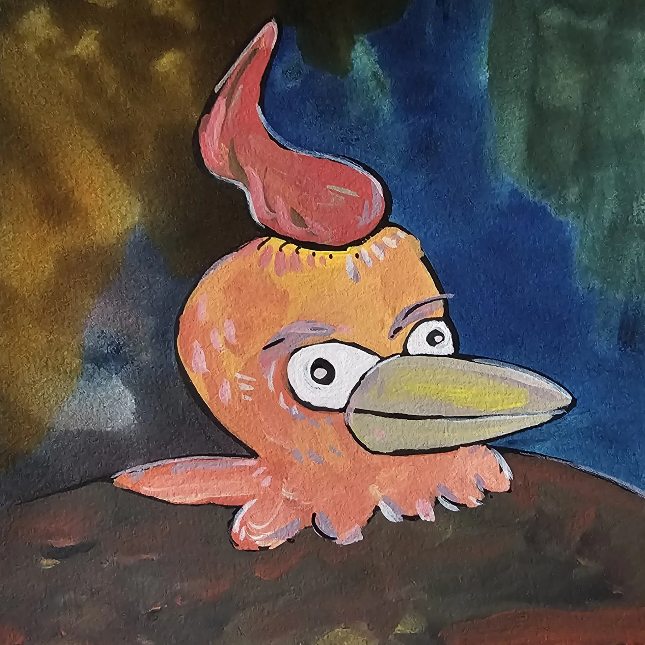 Poules 42 - 30 x 30 cm - 75€ (hors cadre et livraison)