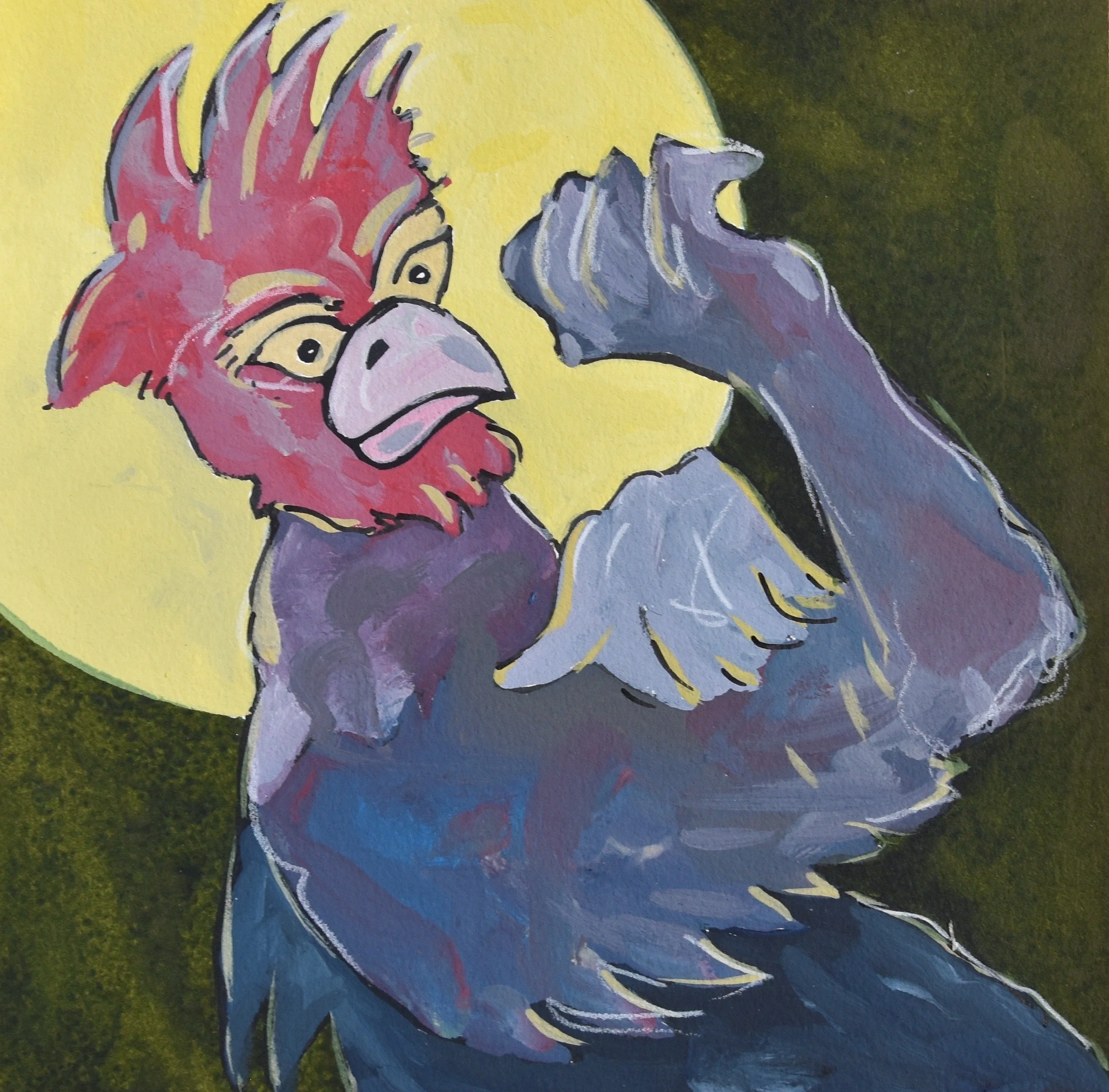 Poules 28 - 30 x 30 cm