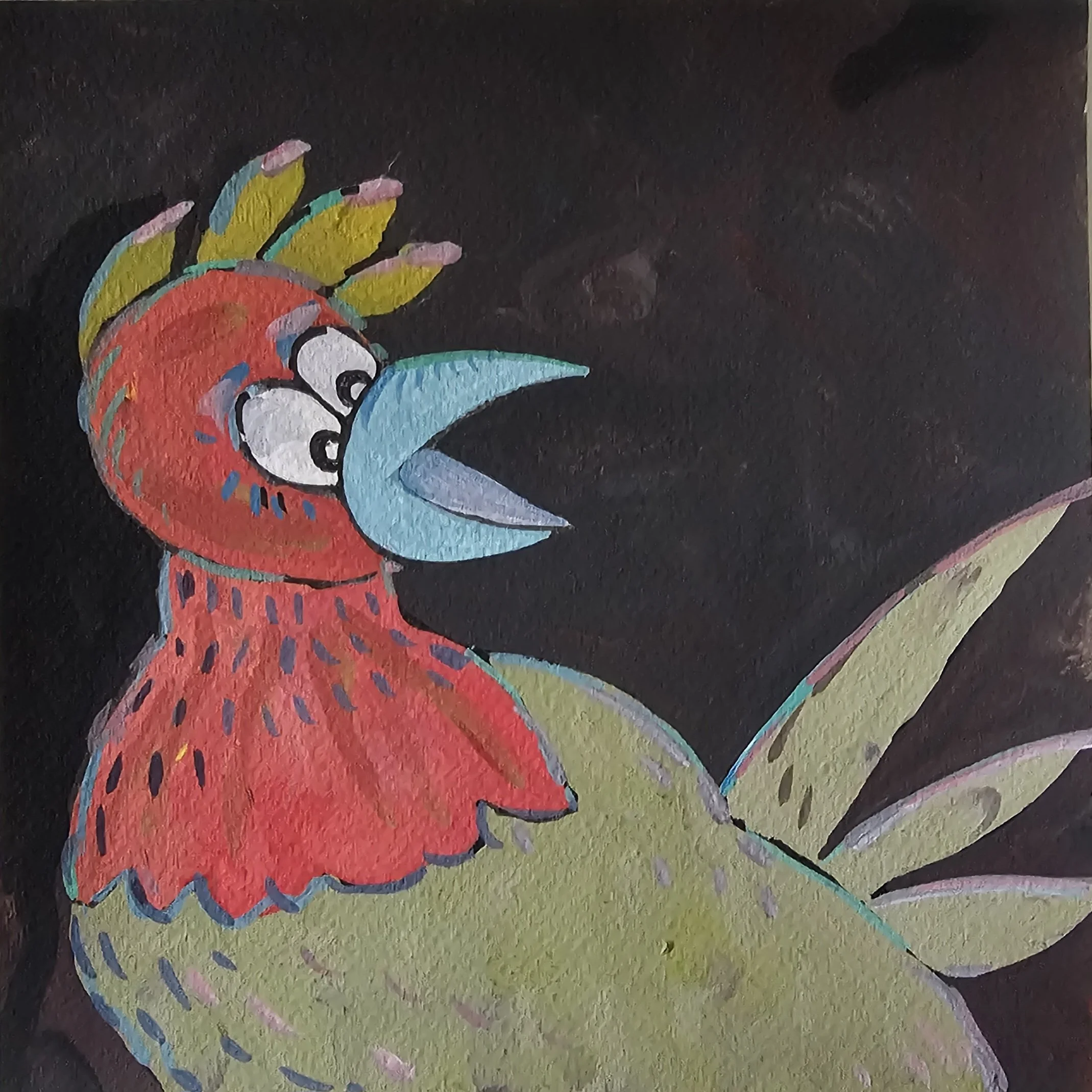 Poules 66 - 30 x 30 cm - 75€ (hors cadre et livraison)