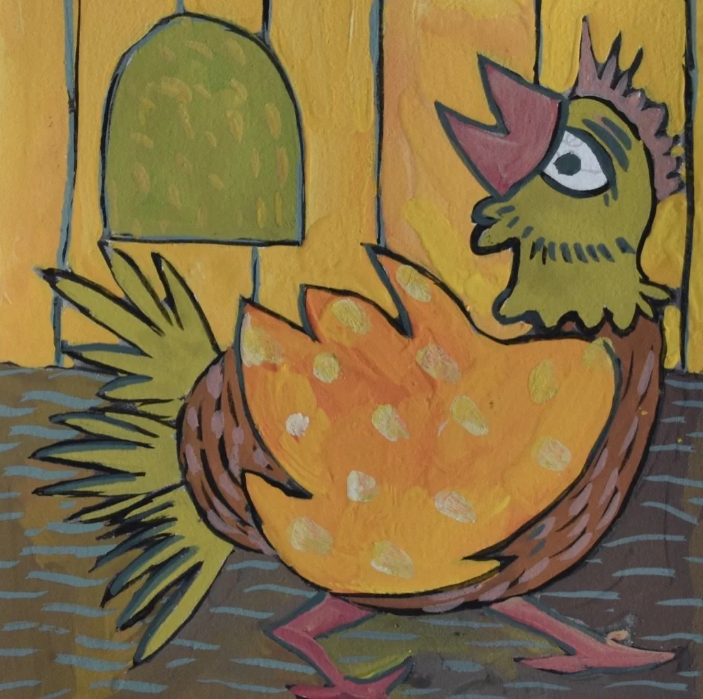 Poules 21 - 30 x 30 cm
