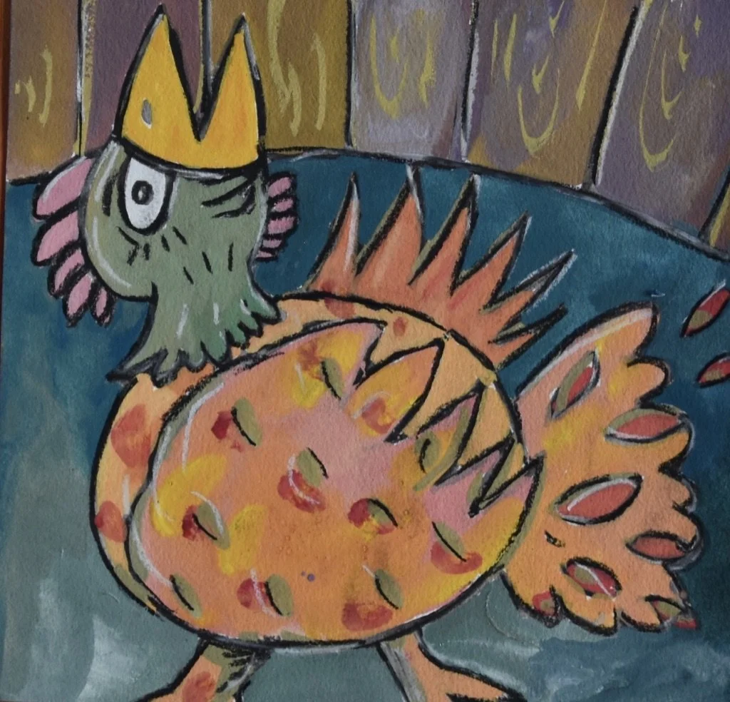 Poules 13 - 30 x 30 cm