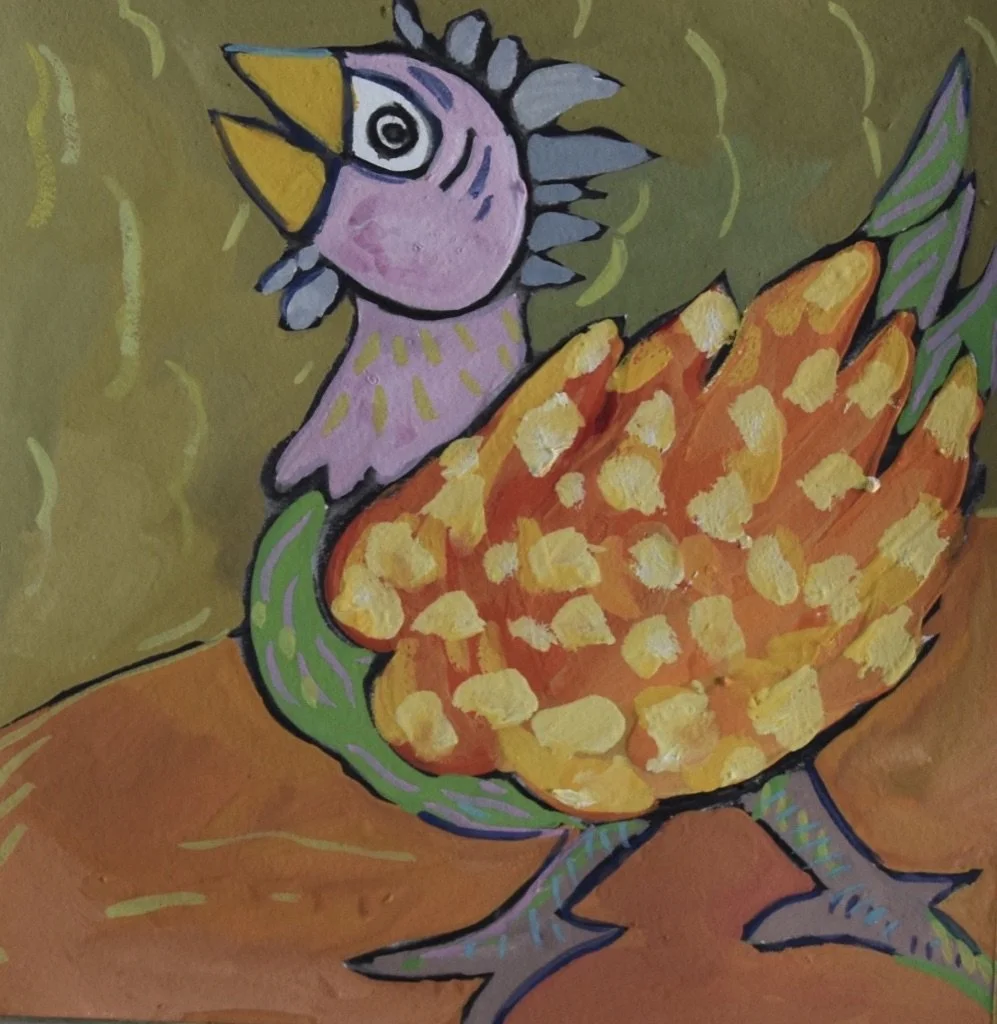 Poules 10 - 30 x 30 cm