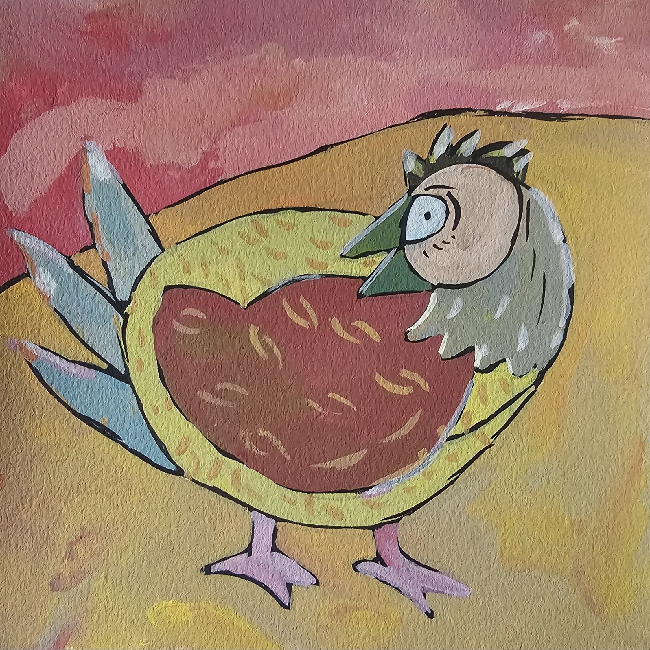Poules 83 - 30 x 30 cm - 75€ (hors cadre et livraison)