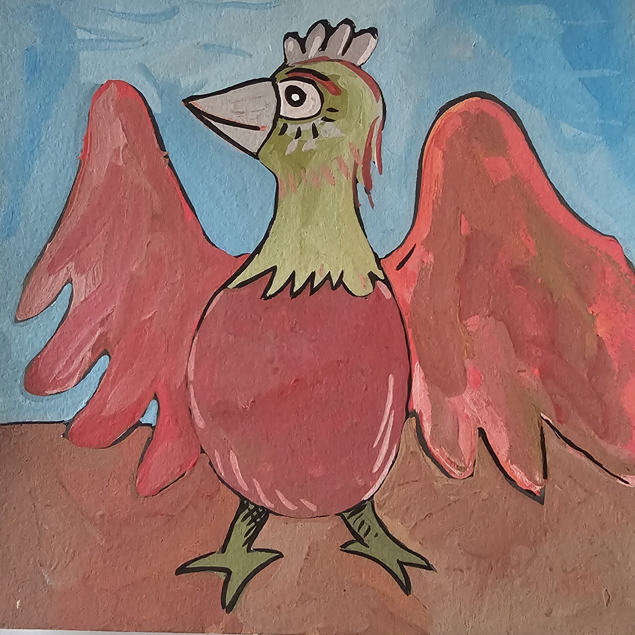 Poules 76 - 30 x 30 cm - 75€ (hors cadre et livraison)