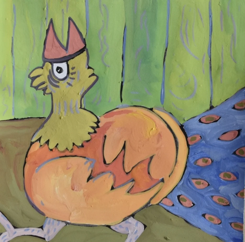 Poules 22 - 30 x 30 cm