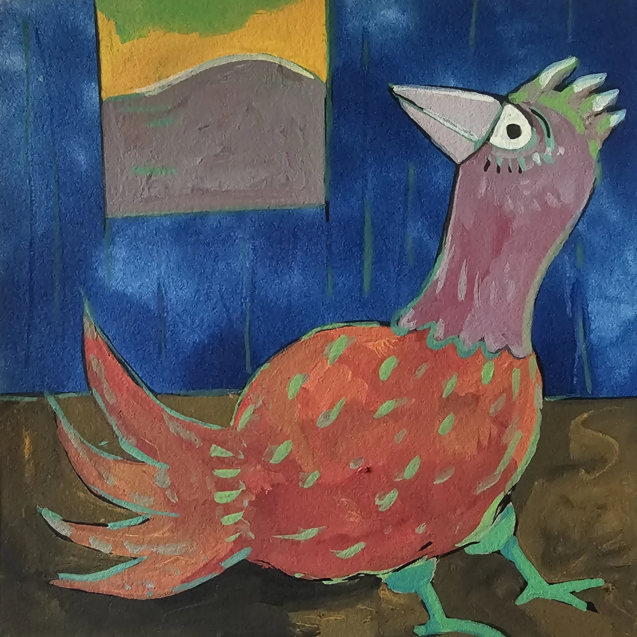 Poules 68 - 30 x 30 cm - 75€ (hors cadre et livraison)