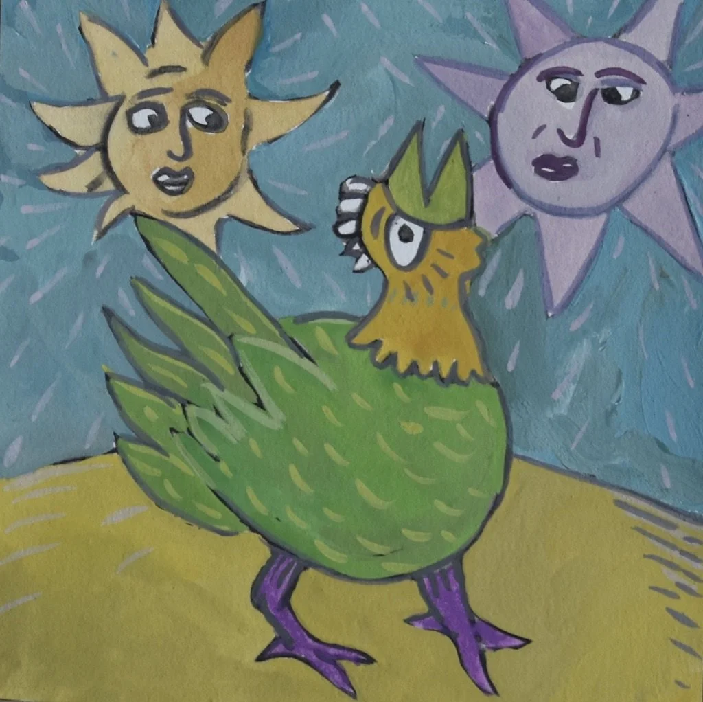 Poules 20 - 30 x 30 cm