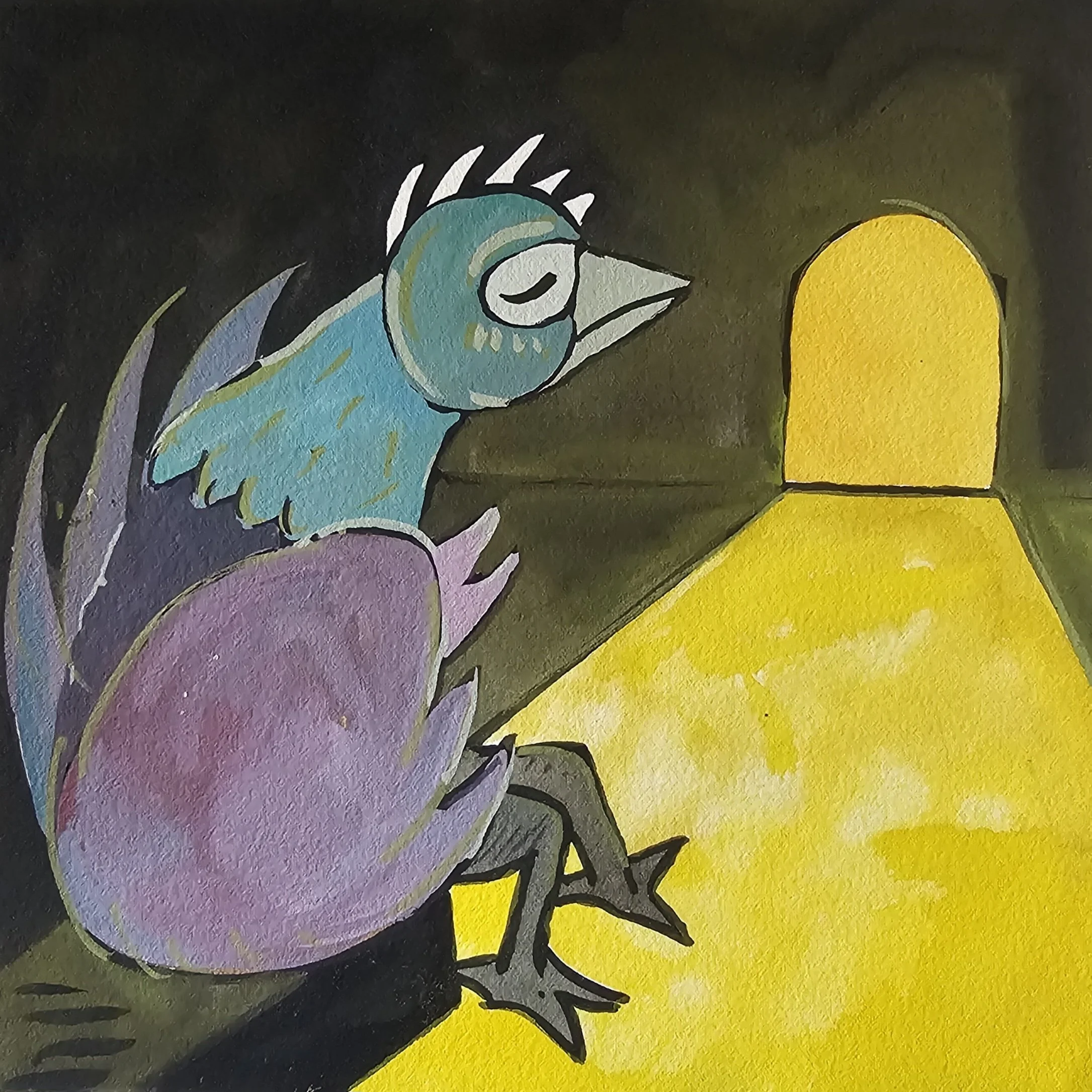 Poules 60 - 30 x 30 cm - 75€ (hors cadre et livraison)