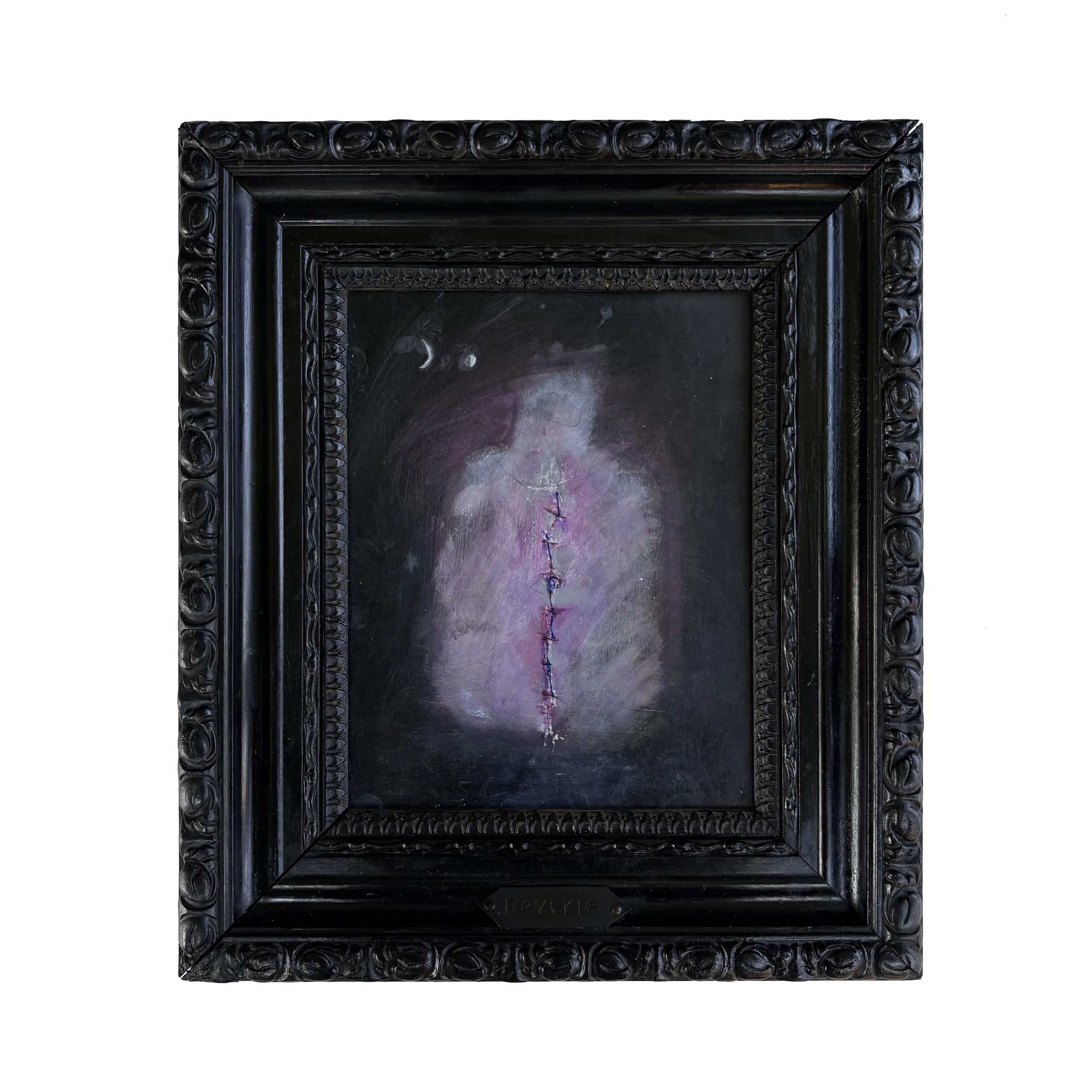 SCAR. 2026 
Acrylic Paint, pencil on hardboard. 
Vintage frame.
49cm x 34cm £500.00
