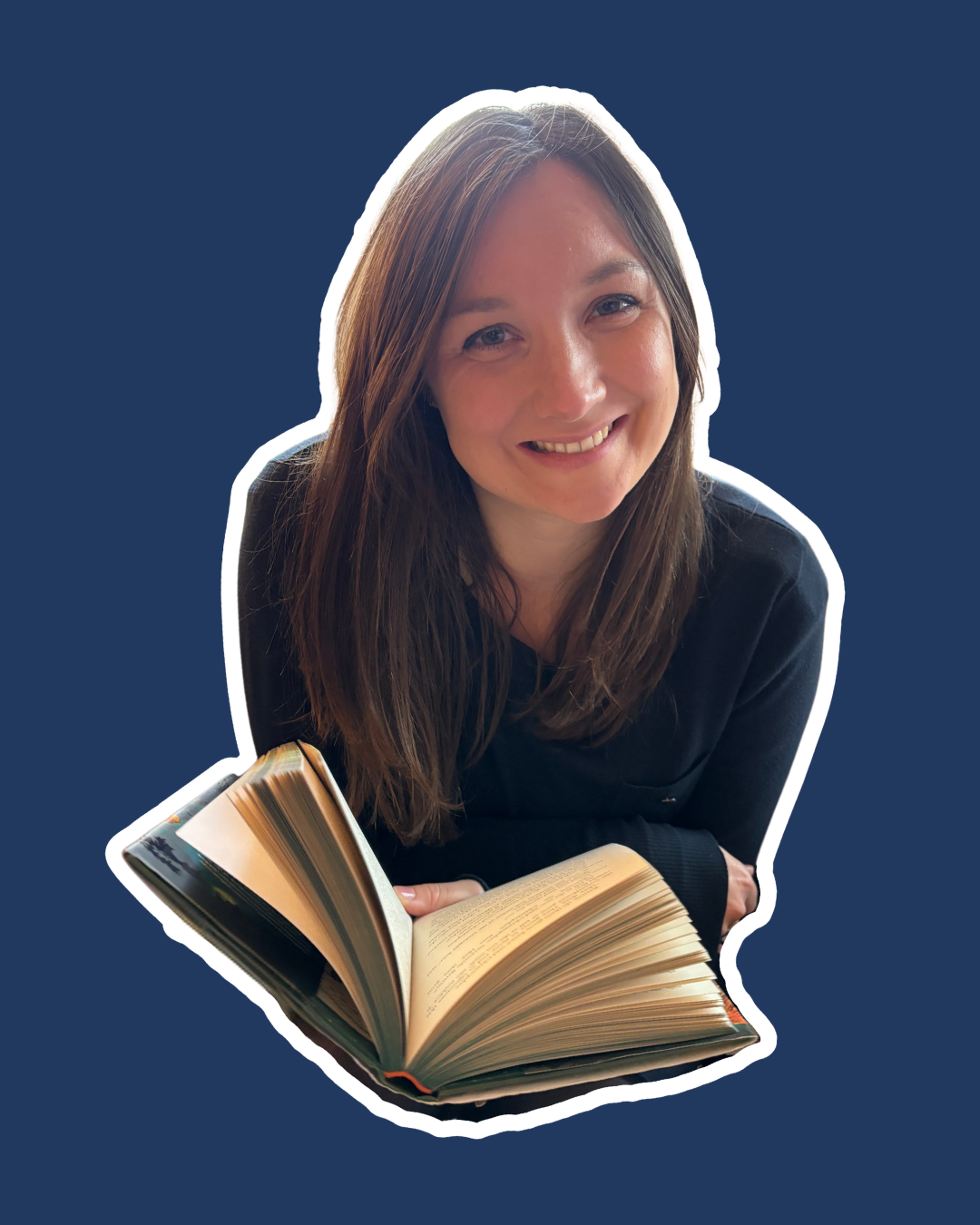 Helen with an open book