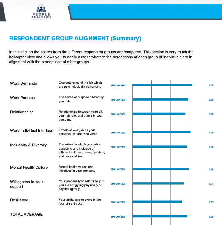 Team report profile page
