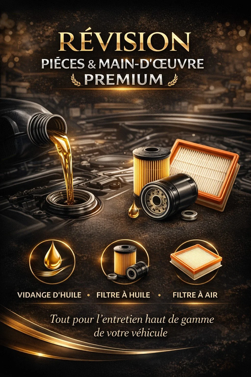 Révision avec pièces et main-d’œuvre incluses