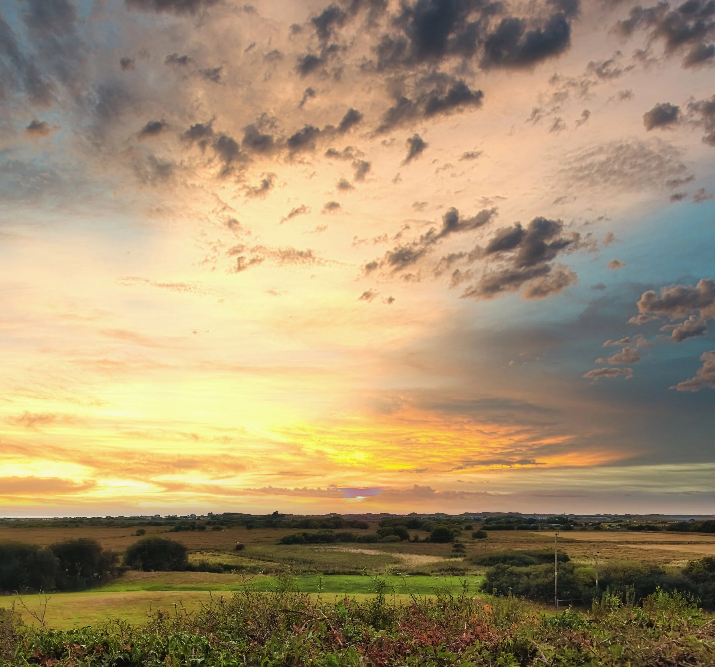 Sunset Over Borth Canvas Print