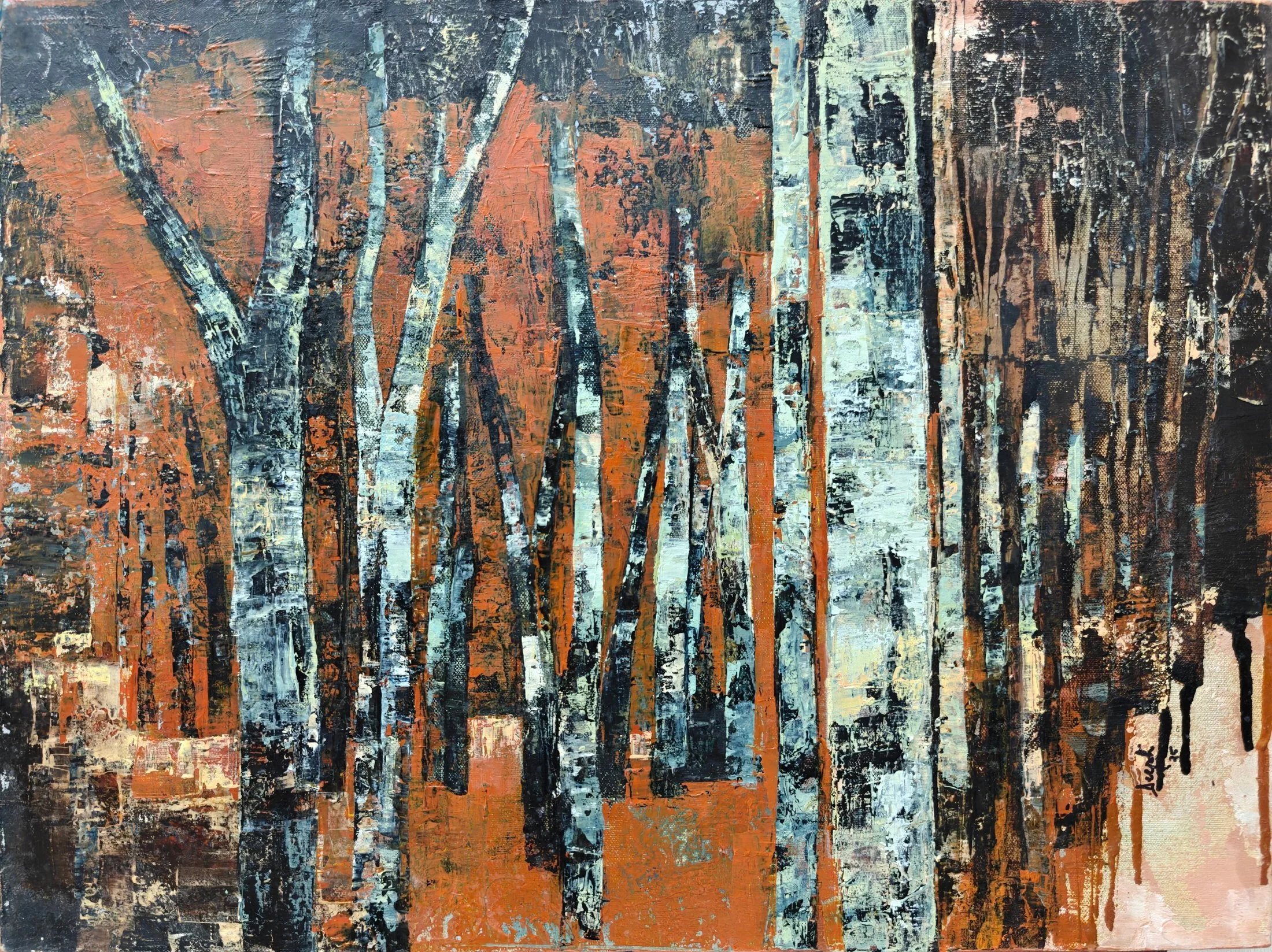 In the Thicket #9 — oil on canvas by Deepti Nair