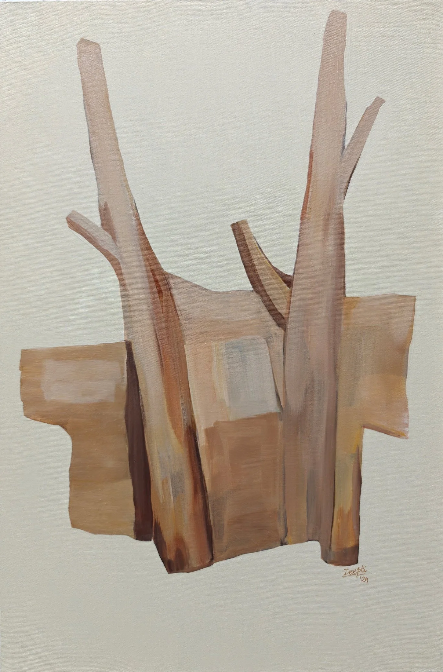 Khthon #4 — acrylic on canvas by Deepti Nair