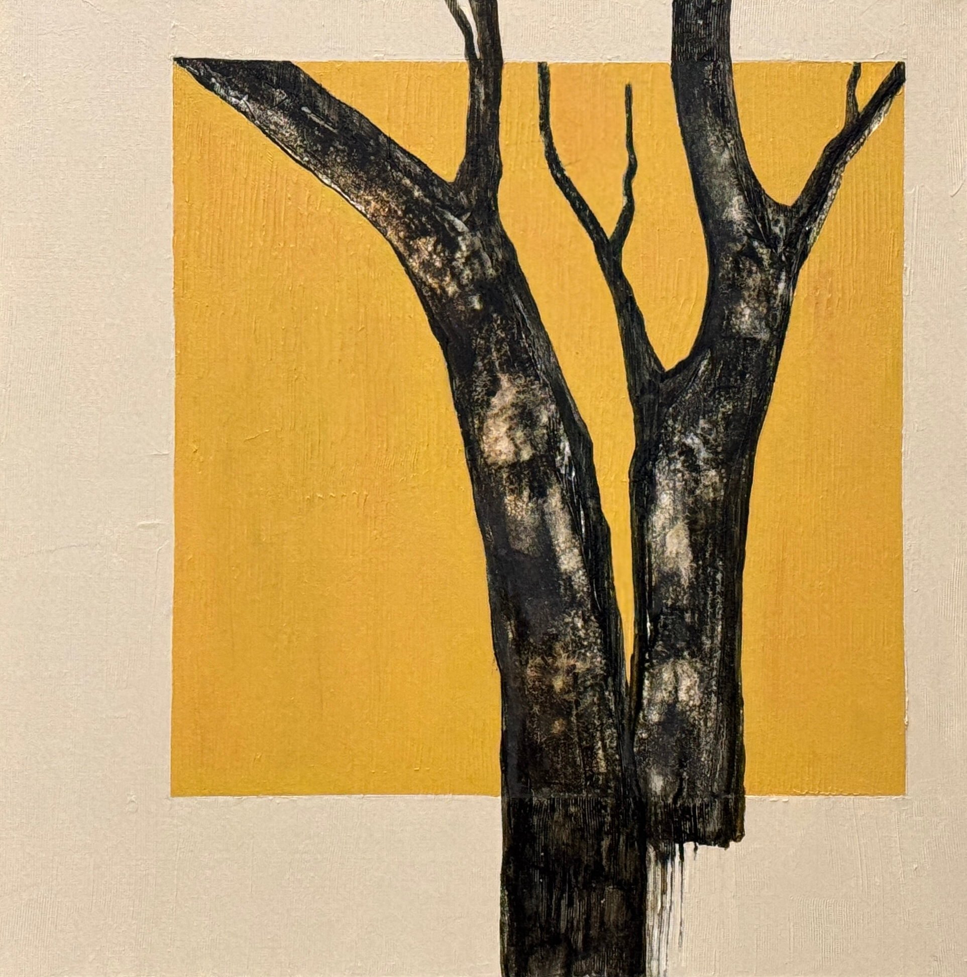Alone, Together #3 — oil and acrylic on canvas by Deepti Nair