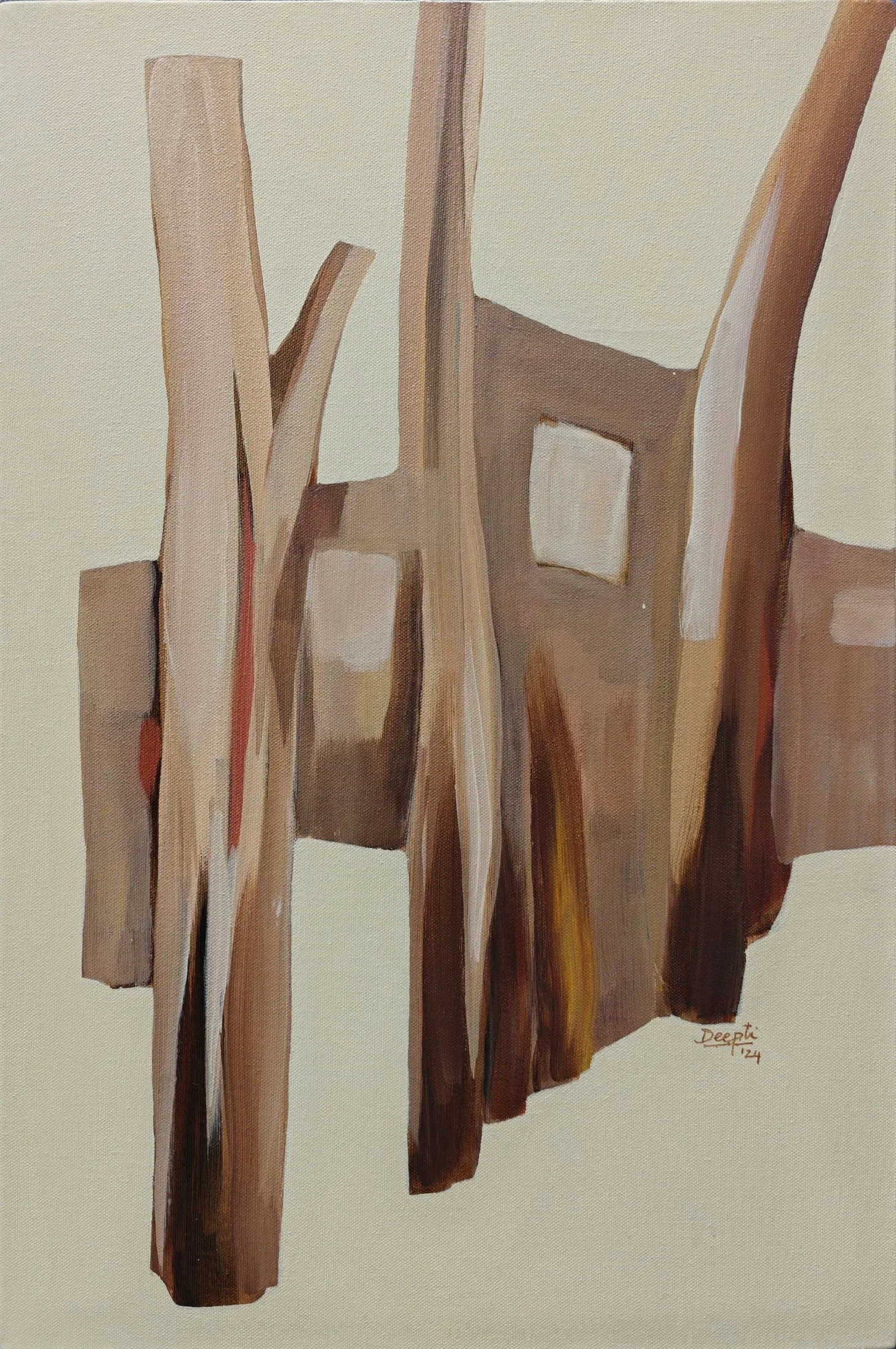 Khthon #6 — acrylic on canvas by Deepti Nair